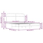 vidaXL Cadre de lit sans matelas 160x200 cm chêne fumé bois ingénierie