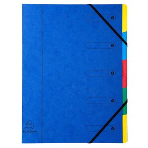 Trieur Harmonika Fenêtres Imprimées Véritable Carte Lustrée 5 Compartiments - Couleurs Assorties - X 8 - Exacompta