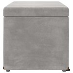 vidaXL Tabouret Gris clair 81 x 41 x 40 cm Velours et Bois Composite