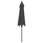 vidaXL Parasol de jardin avec mât en bois anthracite 299x240 cm