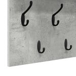 vidaXL Porte-manteau mural avec étagère Montage mural avec stockage Gris béton 80 x 40 x 12 cm