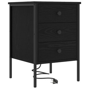 vidaXL Cabinet de chevet Chêne noir 42 x 41 x 61 cm Bois d'ingénierie