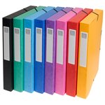 Boite De Classement Exabox Dos 25mm Carte Lustrée - A4 - Couleurs Assorties - X 8 - Exacompta
