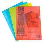 Sachet de 100 pochettes coin polypropylène - A4 - Couleurs assorties EXACOMPTA