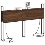 vidaXL Headboard de Rangement avec Station de Charge Chêne marron