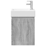 vidaXL Meuble de salle de bain avec robinet Sonoma gris