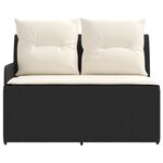 vidaXL Sofa de jardin avec accoudoirs et sofa d'angle 2 Pièce Rotin PE