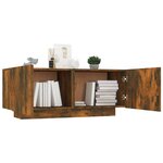 vidaXL Meuble TV Chêne fumé 100x35x40 cm Bois d'ingénierie
