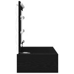 vidaXL Table de maquillage murale avec lumières LED en chêne noir