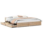 vidaXL Cadre de lit sans matelas 180x200 cm bois massif de pin