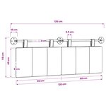 vidaXL Tête de lit suspendue Tissu