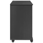 vidaXL Cabinet roulant Gris 63 5 x 39 x 65 5 cm Bois de Pin Massif
