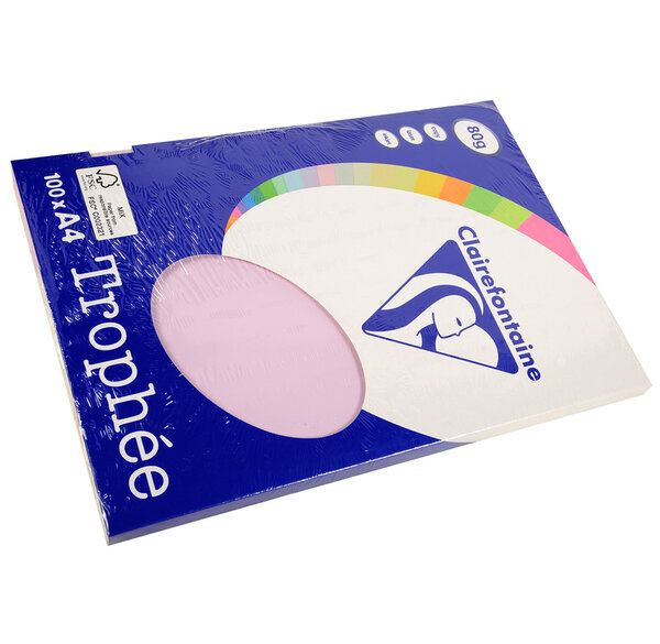 Ramette 100 Feuilles Papier 80g A4 210x297 mm Certifié FSC lilas TROPHÉE