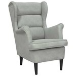 vidaXL fauteuil Gris clair Velours