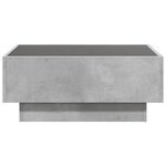 vidaXL Table basse avec LED gris béton 70x50x30 cm bois d'ingénierie