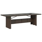 vidaXL Ensemble de bistro de jardin 9 Pièces coussins marron poly rotin