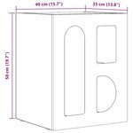 vidaXL Table de chevet 2 Pièces Chêne fumé 40 x 35 x 50 cm