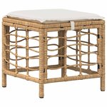 vidaXL Ensemble de salle à manger pour jardin 4 Pièces Nature et Blanc