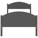 vidaXL Cadre de lit sans matelas gris foncé pin massif 100x200 cm
