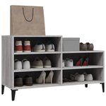 vidaXL Armoire à chaussures Sonoma gris 102x36x60 cm Bois d'ingénierie
