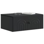 vidaXL Cabinet de chevet mural 2 pièces Noir 49 x 34 5 x 20 cm