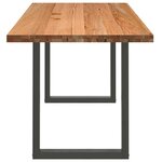 vidaXL Table à manger marron clair bois de chêne massif rectangulaire