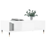 vidaXL Table basse blanc 104x60x35 cm bois d'ingénierie