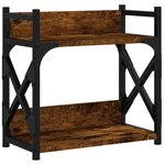 vidaXL Support d'imprimante à 2 niveaux chêne fumé 40x20x40 cm