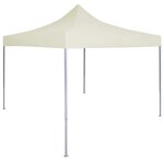 vidaXL Tente de fête 200 x 200 x 315 cm Crème Tissu Oxford