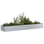 vidaXL Jardinière 360x80x40 cm acier galvanisé