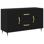 vidaXL Buffet Chêne noir 100 x 36 x 60 cm Bois d'ingénierie