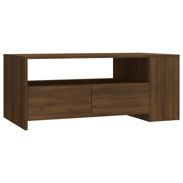 vidaXL Table basse chêne marron 102x55x42 cm bois d'ingénierie