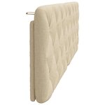 vidaXL Coussin de tête de lit crème 160 cm tissu