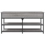 vidaXL Banc à chaussures sonoma gris 100x42 5x50 cm bois d'ingénierie