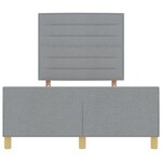 Cadre de Lit vidaXL en Gris clair  140x200 cm  Tissu