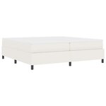 vidaXL Lit à ressorts Crème et Blanc 203 x 200 x 60 cm