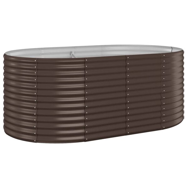 vidaXL Lit surélevé de jardin Acier enduit de poudre marron