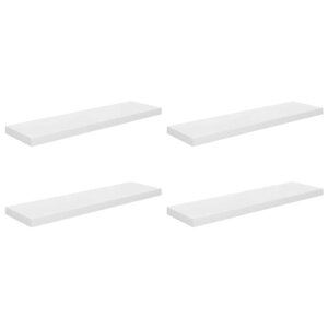 vidaXL Étagère murale flottante 4 Pièces Blanc brillant 90x23 5x3 8cm MDF