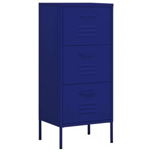 vidaXL Armoire de rangement Bleu marine 42 5x35x101 5 cm Acier