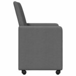 vidaXL Chaise de salle à manger 2 Pièces Gris foncé 57 x 66 x 94 cm tissu