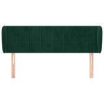 vidaXL Tête de lit avec oreilles Vert foncé 147x23x78/88 cm Velours