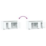 vidaXL Meuble TV avec LED blanc 100x34x50 cm bois d'ingénierie