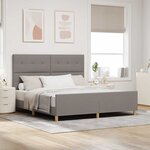 vidaXL Cadre de lit avec tête de lit Taupe 180 x 200 cm tissu