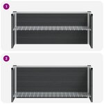 vidaXL Jardinière surélevée Gris 100 x 30 x 22 cm WPC et Aluminium