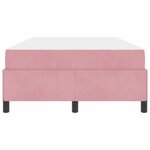 vidaXL Cadre de lit avec matelas Rose et blanc 120 x 200 cm Velours
