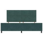 vidaXL Cadre de lit avec tête de lit Vert foncé 200 x 200 cm Velours