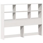 vidaXL Lit bibliothèque sans matelas blanc 120x200 cm bois pin massif