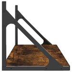 vidaXL Étagères murales 2Pièces chêne fumé 80x25x25 5cm bois d'ingénierie
