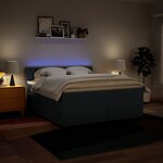 vidaXL Sommier à lattes de lit avec matelas Bleu 180x200 cm Tissu