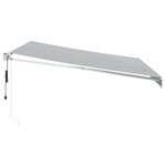 vidaXL Auvent rétractable anthracite et blanc 4x3 m tissu et aluminium